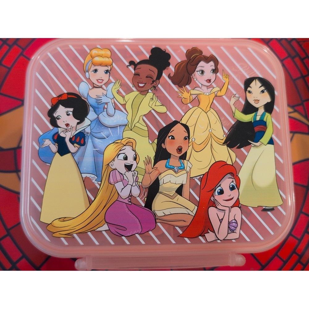 Disney Princess Pink Plastic Bento Box with Fork